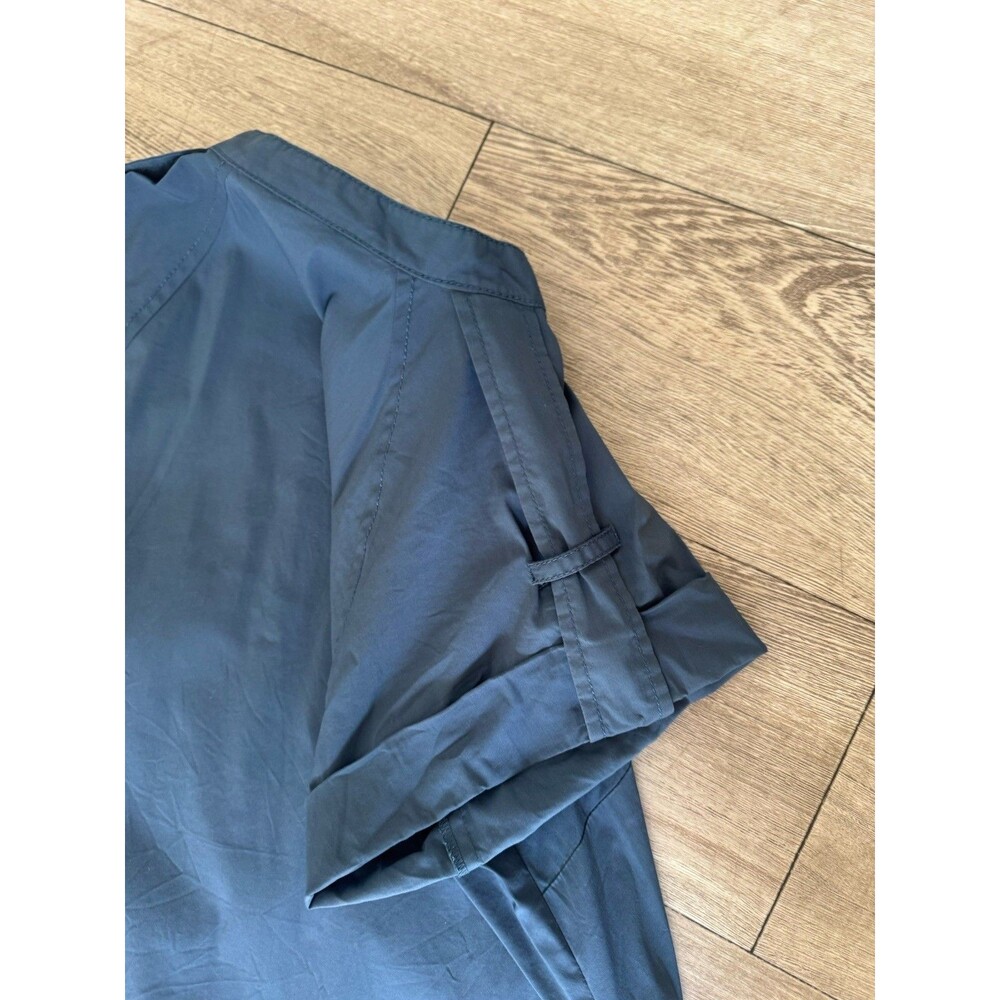 Kenneth Cole Navy Cotton Blend Short Sleeve Office Half Zip Career Dress Size S - Picture 9 of 13